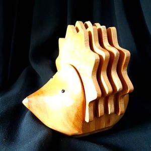 Vintage Hedgehog Coaster Set